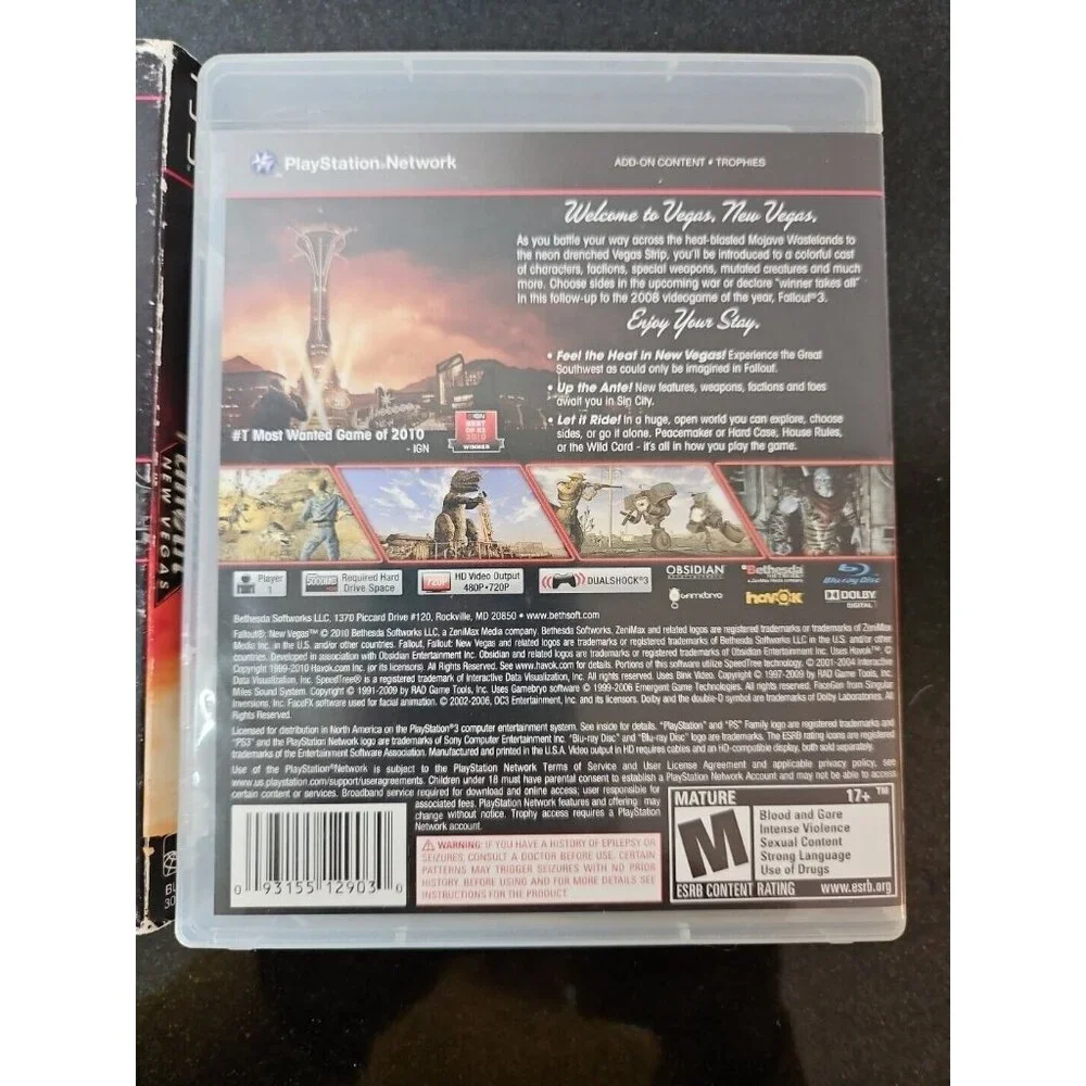 Fallout PlayStation 3 PS3 Game New Vegas Sony CIB Complete + Killzone Playlist